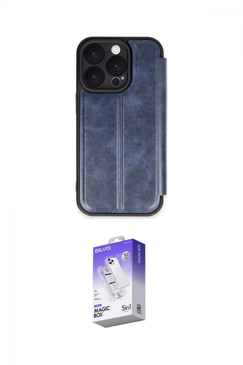 ieg™ iPhone 16 Pro Max Kılıf Zirve Yansıma Serisi - Siyah Bilvis 5in1 3D Magic Cam Ekran Koruyucu