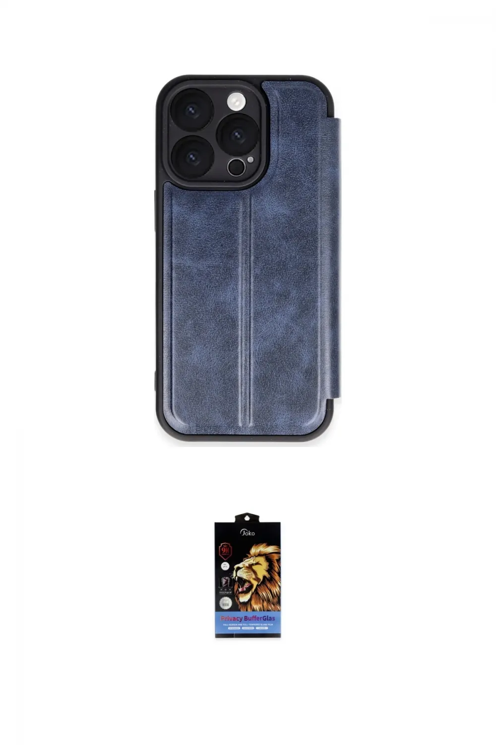 ieg™ iPhone 16 Pro Max Kılıf Zirve Yansıma Serisi - Siyah Buffer Hayalet Cam Ekran Koruyucu