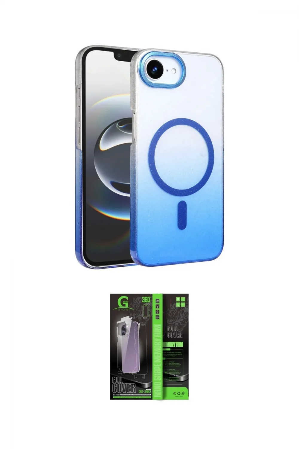 ieg™ iPhone 16E Kılıf Ahenk Doku Özel Seri - Şeffaf 360 Full Body Arka Koruyucu