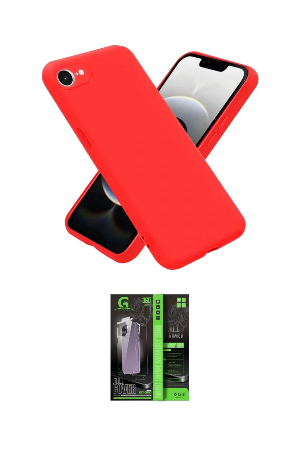 ieg™ iPhone 16E Kılıf Ahenk Serisi - Şeffaf 360 Full Body Arka Koruyucu