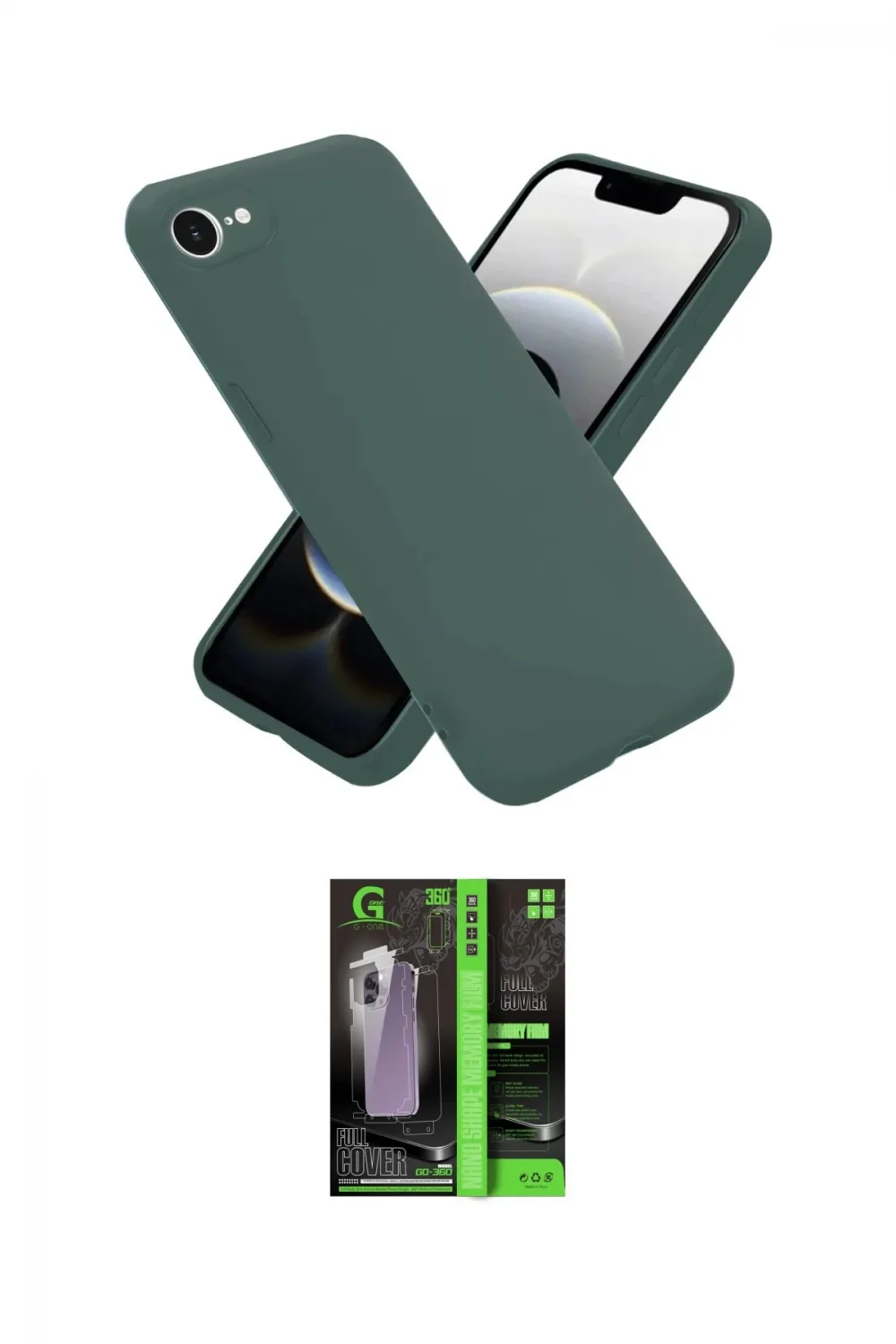ieg™ iPhone 16E Kılıf Ahenk Serisi - Şeffaf 360 Full Body Arka Koruyucu