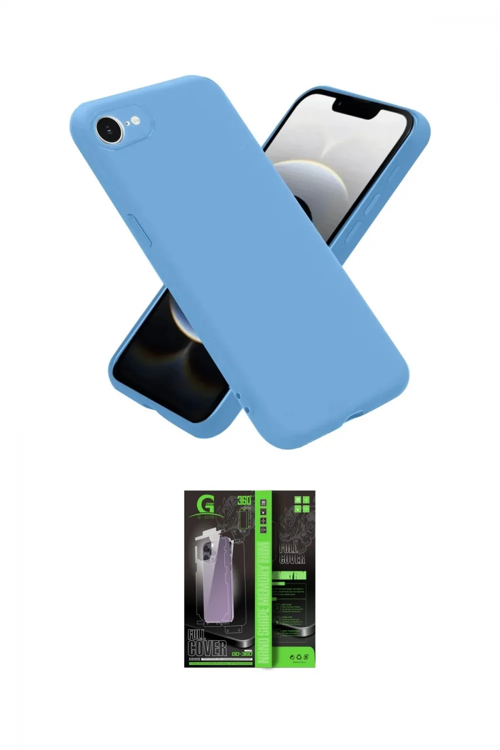 ieg™ iPhone 16E Kılıf Ahenk Serisi - Şeffaf 360 Full Body Arka Koruyucu