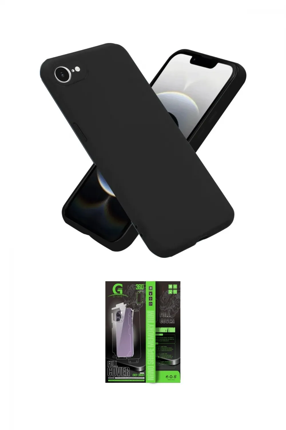 ieg™ iPhone 16E Kılıf Ahenk Serisi - Şeffaf 360 Full Body Arka Koruyucu