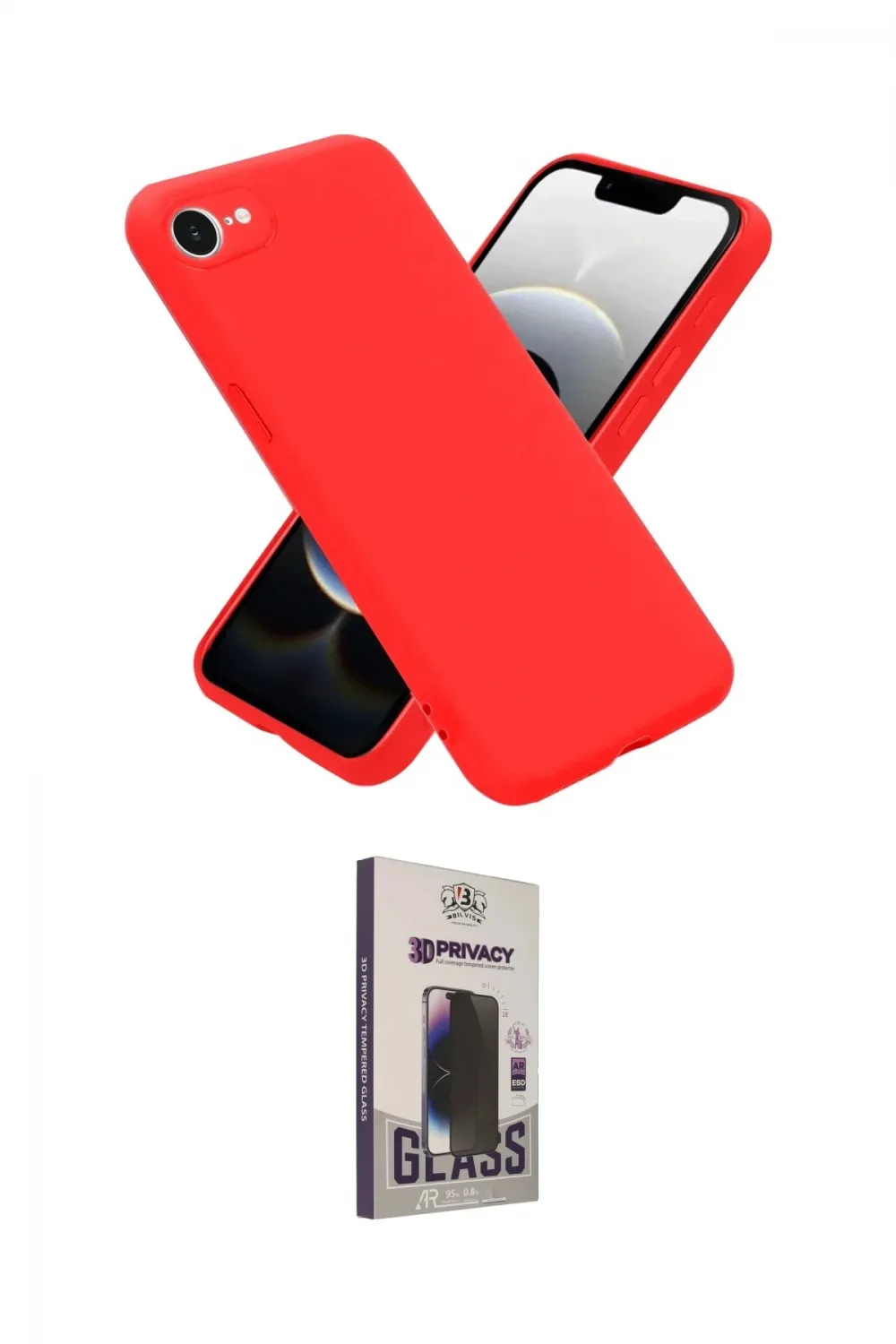 ieg™ iPhone 16E Kılıf Ahenk Serisi - Siyah Bilvis Hayalet Cam Ekran Koruyucu