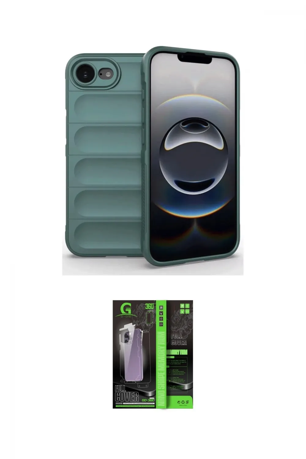 ieg™ iPhone 16E Kılıf Atlas Koleksiyonu - Şeffaf 360 Full Body Arka Koruyucu