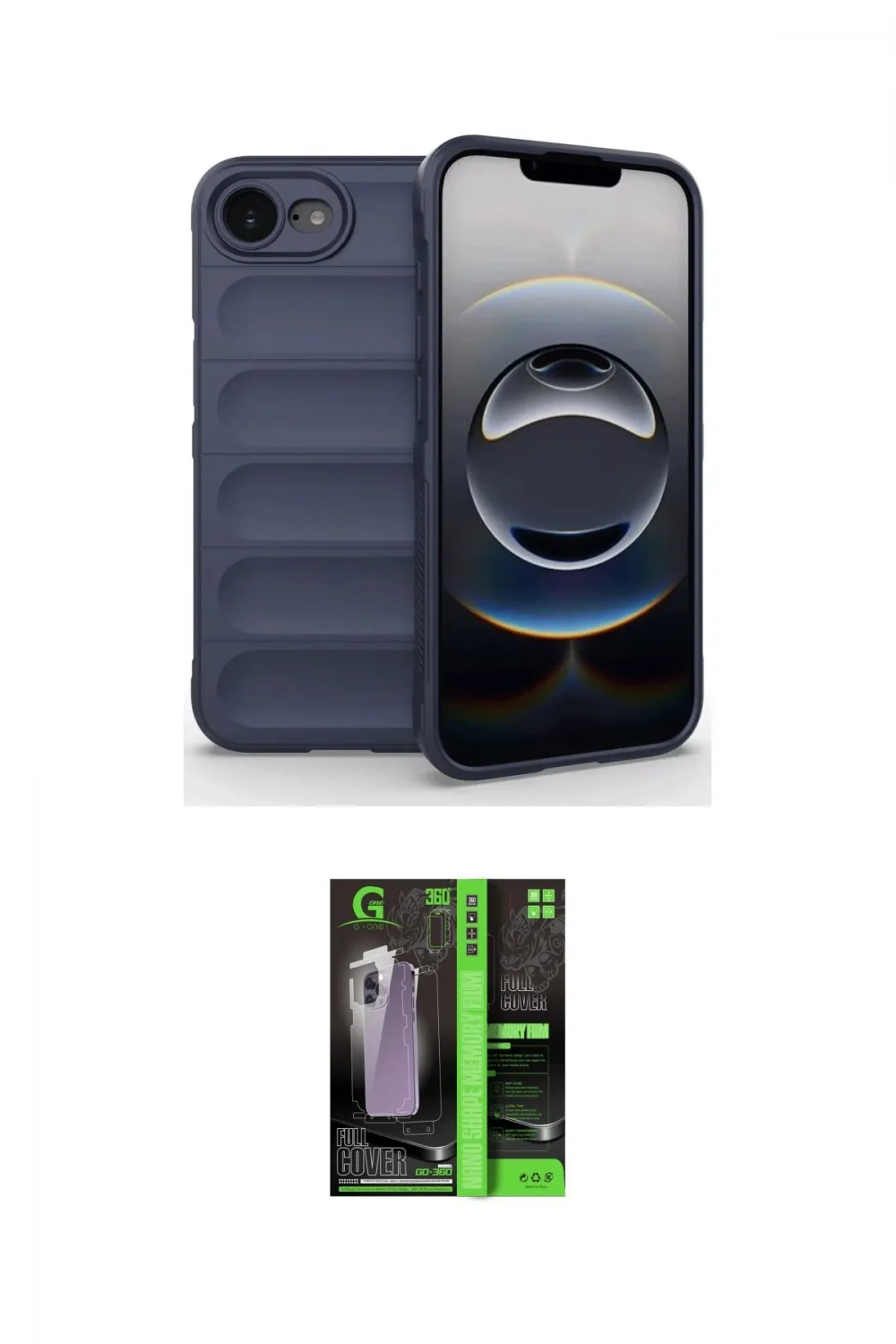 ieg™ iPhone 16E Kılıf Atlas Koleksiyonu - Şeffaf 360 Full Body Arka Koruyucu