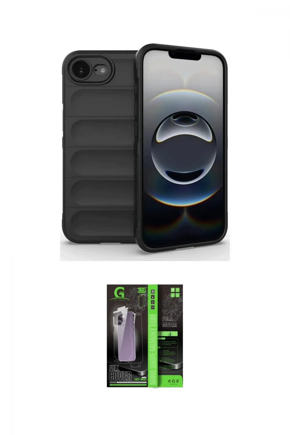 ieg™ iPhone 16E Kılıf Atlas Koleksiyonu - Şeffaf 360 Full Body Arka Koruyucu