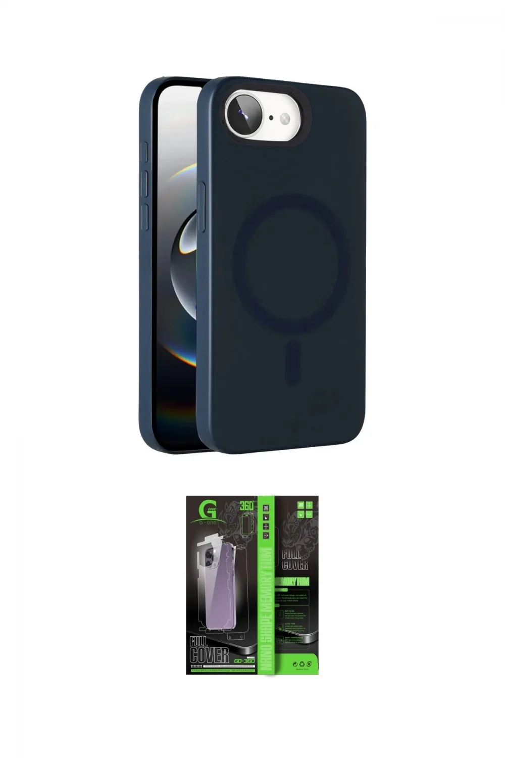 ieg™ iPhone 16E Kılıf Çekirdek Modern Prime - Şeffaf 360 Full Body Arka Koruyucu