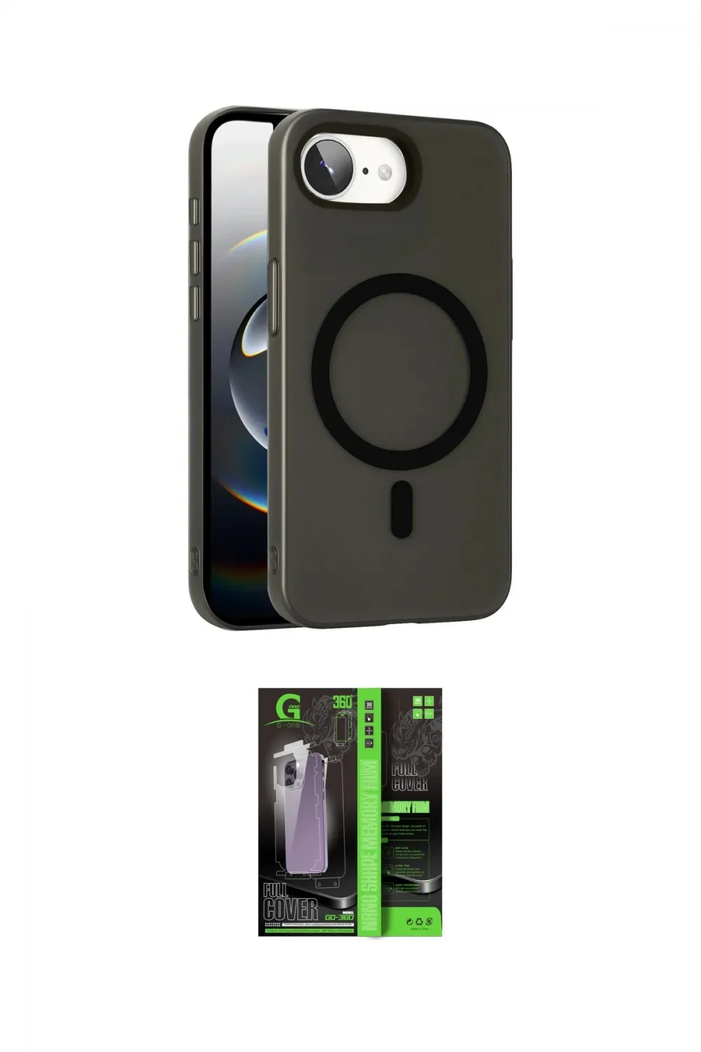 ieg™ iPhone 16E Kılıf Çekirdek Modern Prime - Şeffaf 360 Full Body Arka Koruyucu