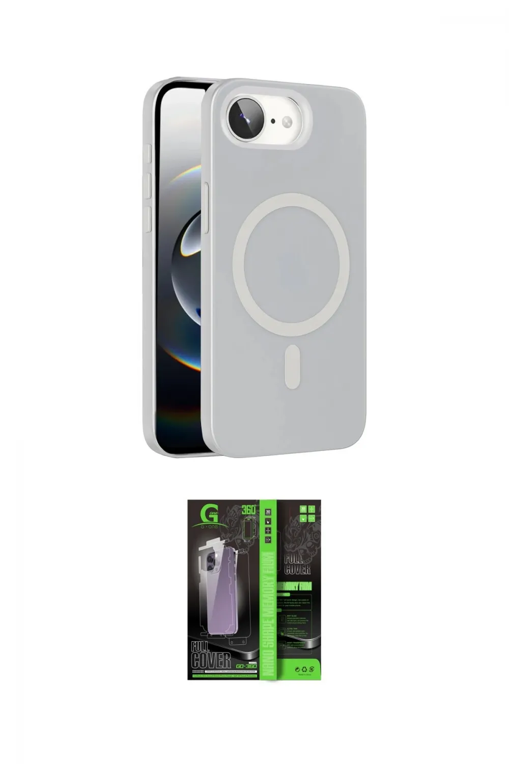 ieg™ iPhone 16E Kılıf Çekirdek Modern Prime - Şeffaf 360 Full Body Arka Koruyucu