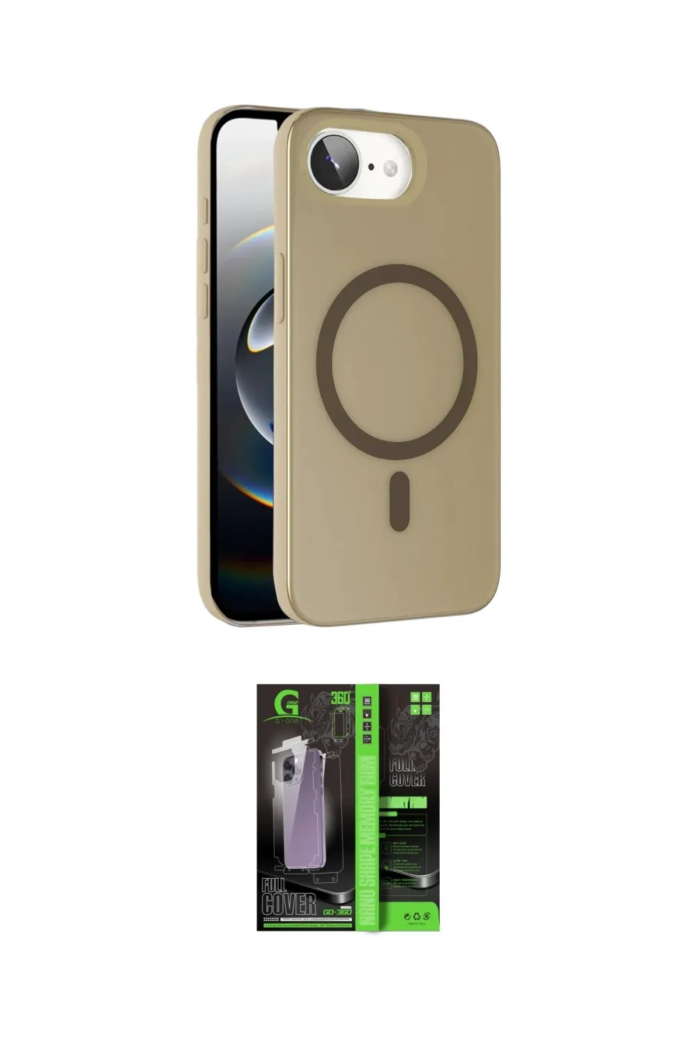 ieg™ iPhone 16E Kılıf Çekirdek Modern Prime - Şeffaf 360 Full Body Arka Koruyucu