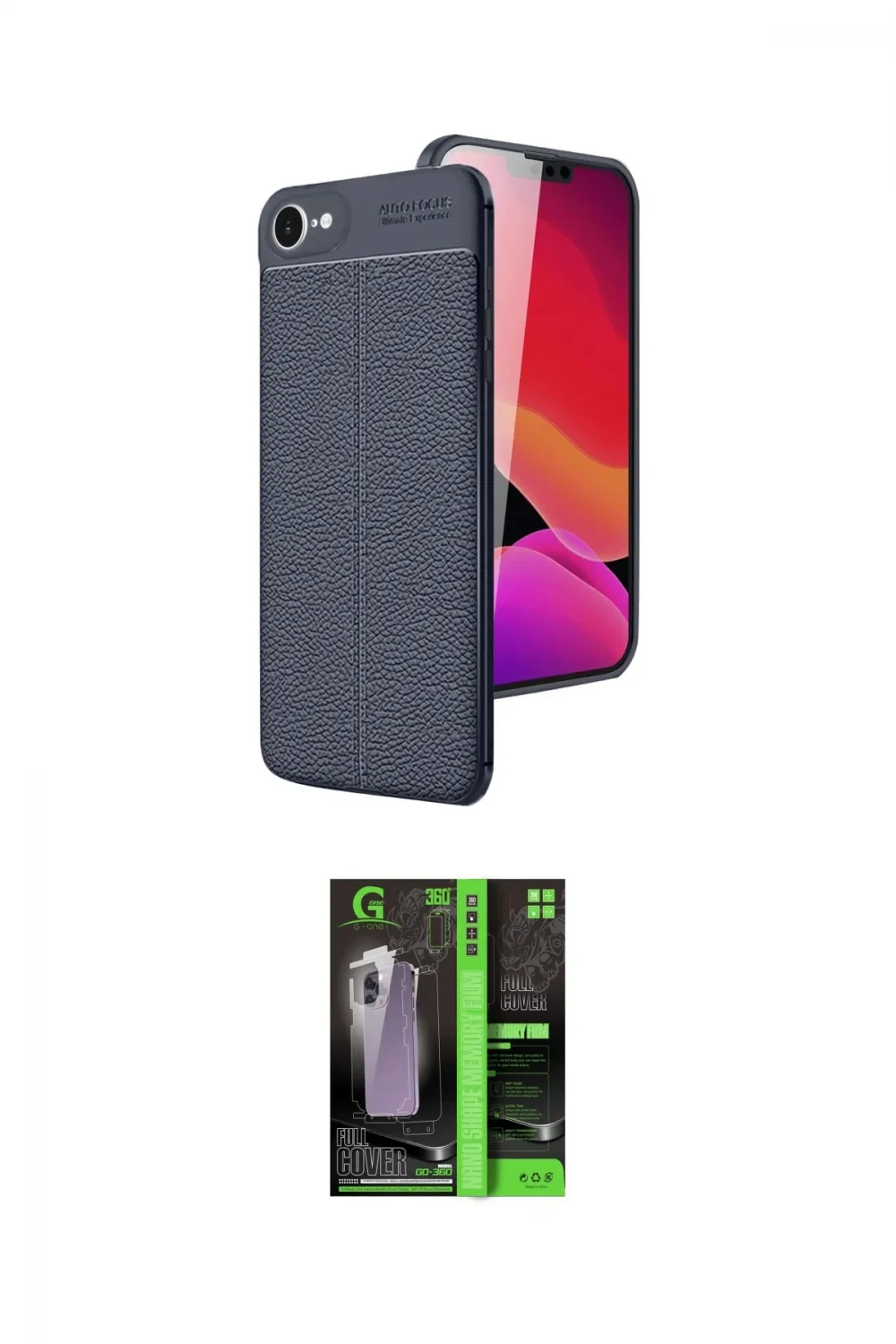 ieg™ iPhone 16E Kılıf Doruk Klasik Özel Seri - Şeffaf 360 Full Body Arka Koruyucu