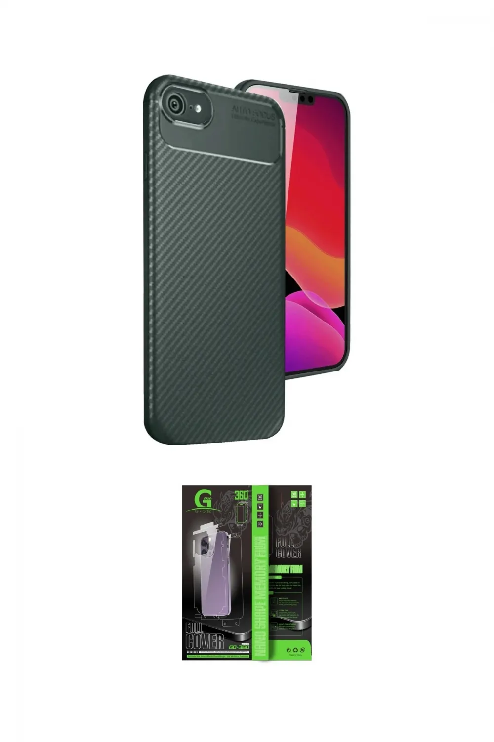 ieg™ iPhone 16E Kılıf Eksen Form Prime - Şeffaf 360 Full Body Arka Koruyucu