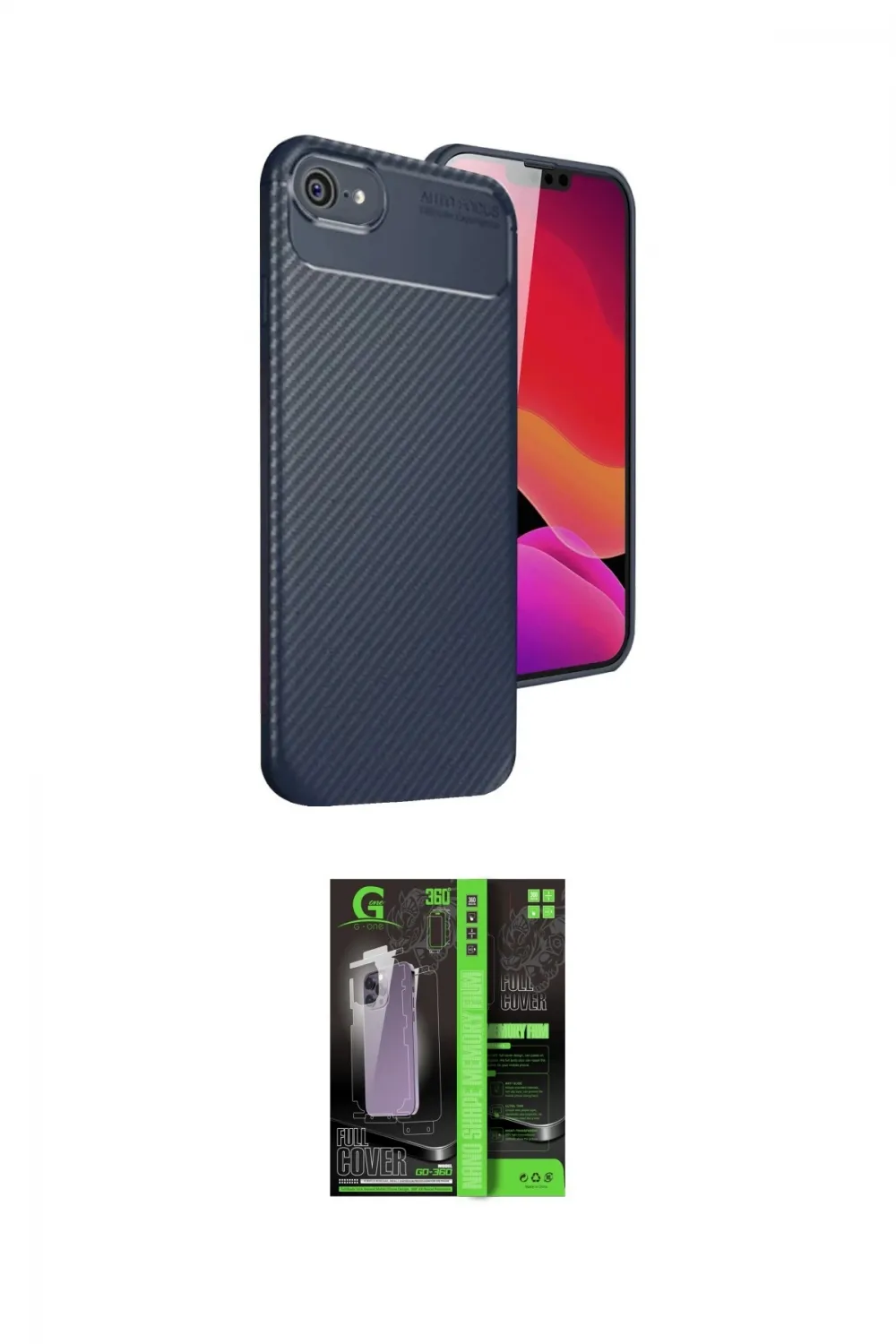 ieg™ iPhone 16E Kılıf Eksen Form Prime - Şeffaf 360 Full Body Arka Koruyucu