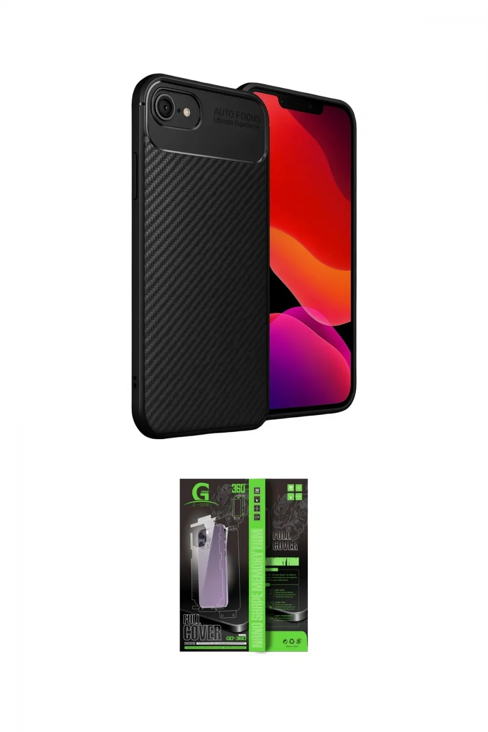 ieg™ iPhone 16E Kılıf Eksen Form Prime - Şeffaf 360 Full Body Arka Koruyucu