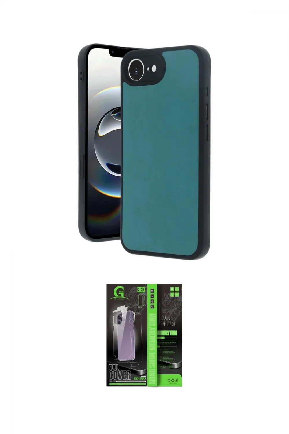 ieg™ iPhone 16E Kılıf Kıvılcım Işık Serisi - Şeffaf 360 Full Body Arka Koruyucu