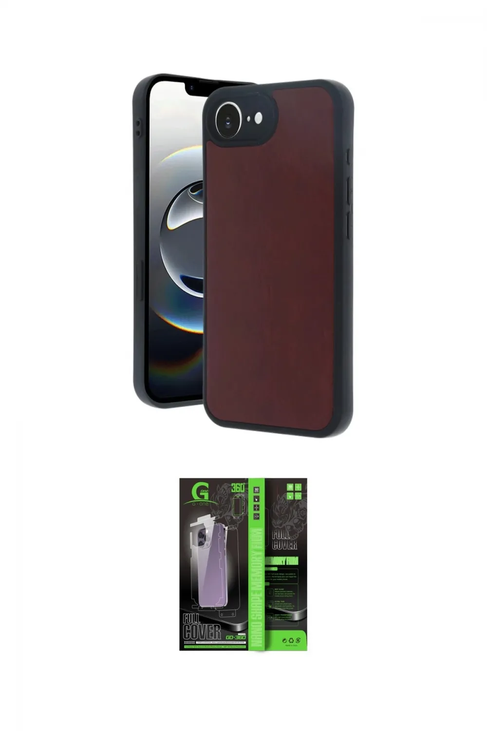 ieg™ iPhone 16E Kılıf Kıvılcım Işık Serisi - Şeffaf 360 Full Body Arka Koruyucu