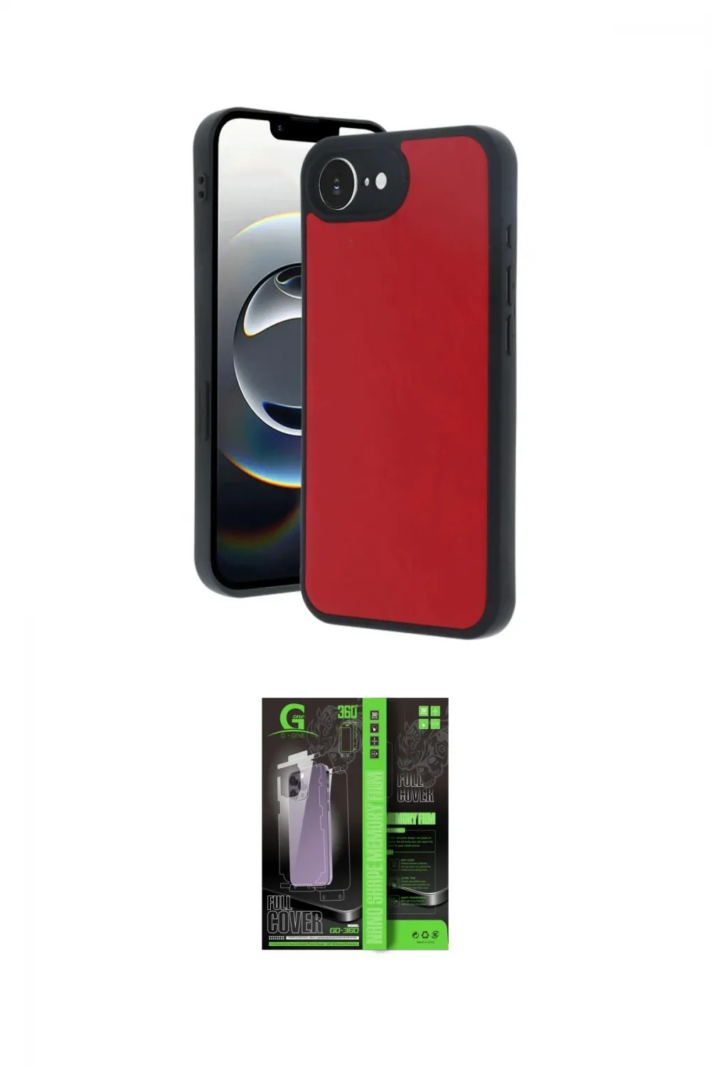 ieg™ iPhone 16E Kılıf Kıvılcım Işık Serisi - Şeffaf 360 Full Body Arka Koruyucu