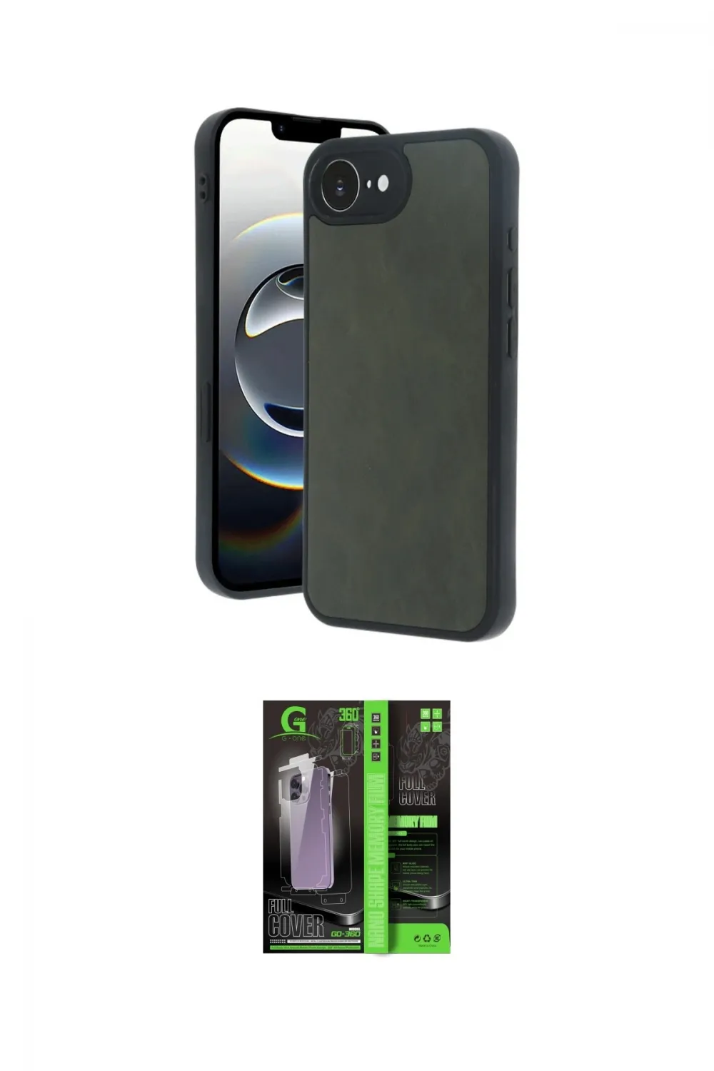 ieg™ iPhone 16E Kılıf Kıvılcım Işık Serisi - Şeffaf 360 Full Body Arka Koruyucu