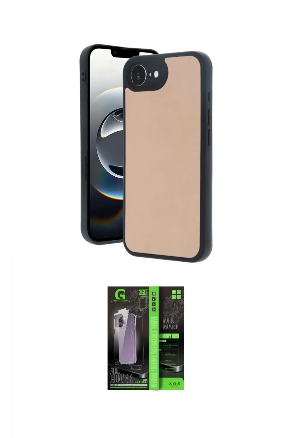 ieg™ iPhone 16E Kılıf Kıvılcım Işık Serisi - Şeffaf 360 Full Body Arka Koruyucu