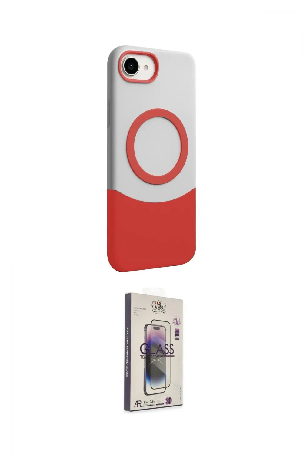 ieg™ iPhone 16E Kılıf Kozmos Form Özel Seri - Siyah Bilvis 3D Cam Ekran Koruyucu