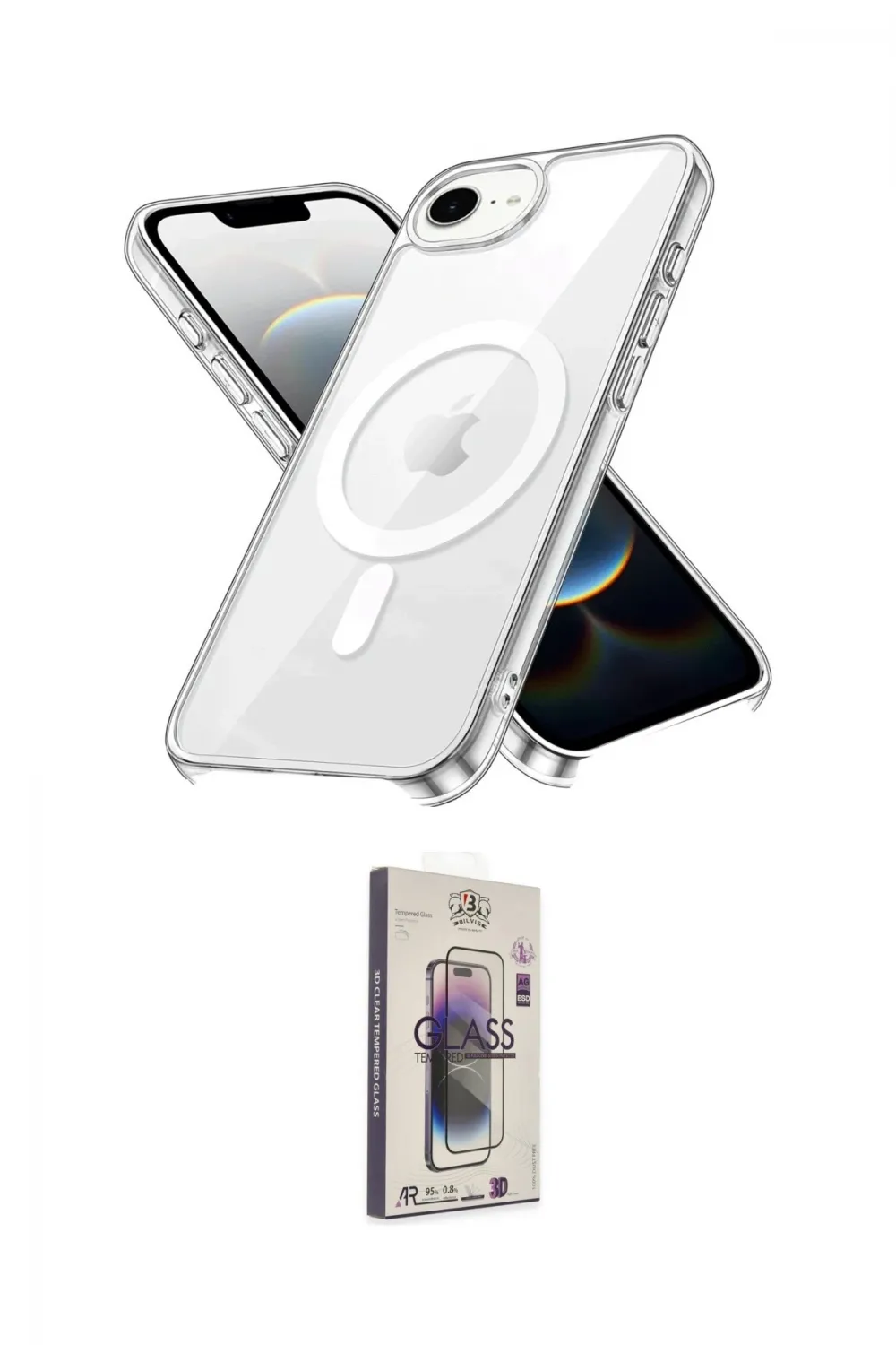 ieg™ iPhone 16E Kılıf Kutup Klasik Serisi - Siyah Bilvis 3D Cam Ekran Koruyucu