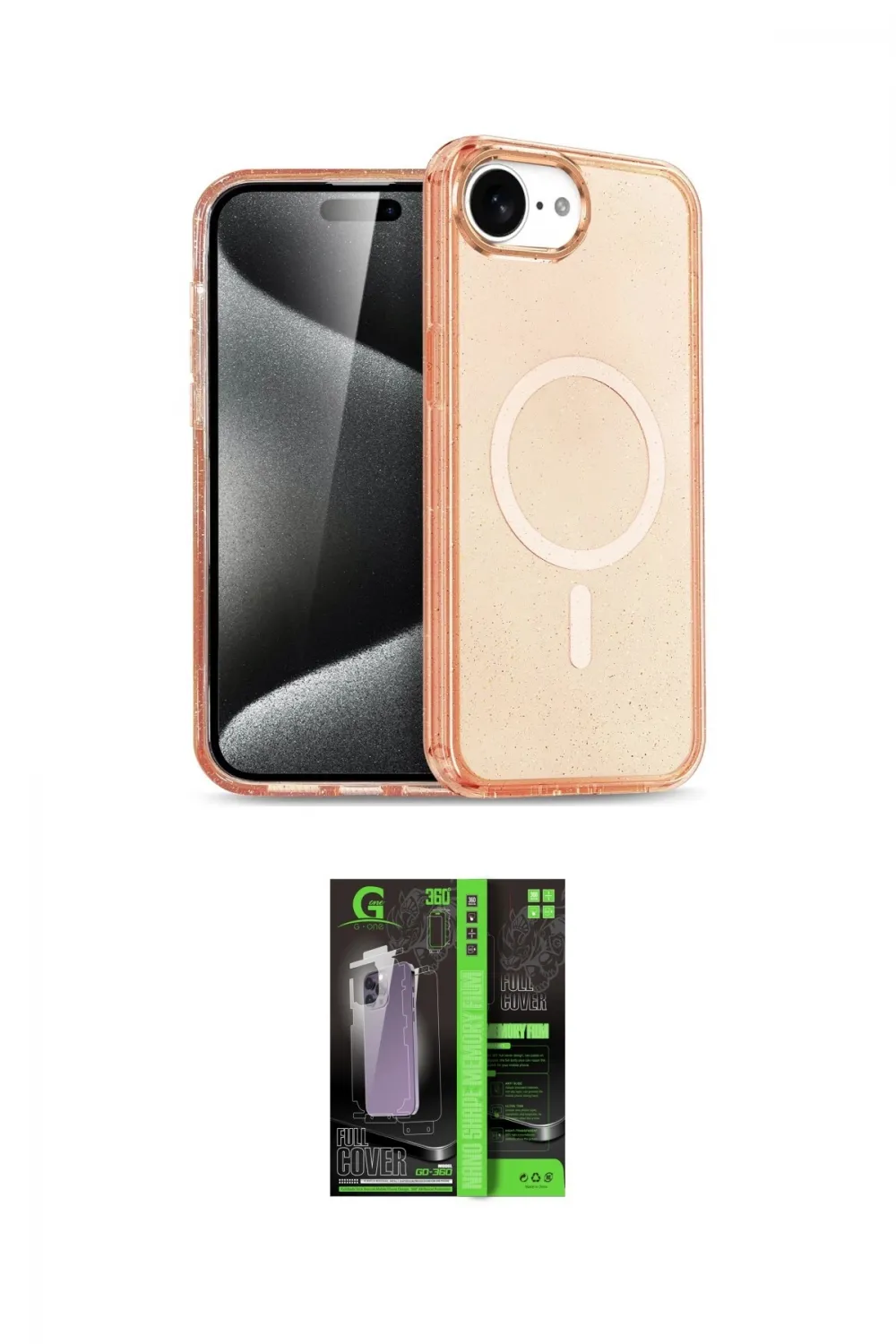 ieg™ iPhone 16E Kılıf Nova Asil Prime - Şeffaf 360 Full Body Arka Koruyucu
