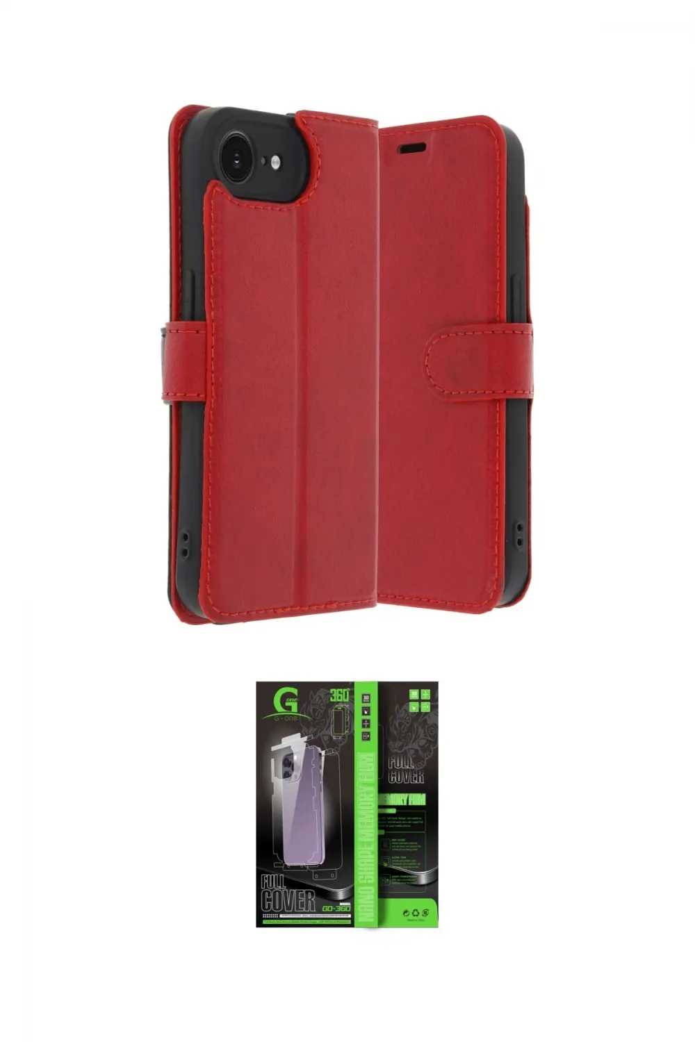 ieg™ iPhone 16E Kılıf Siluet Işık Serisi - Şeffaf 360 Full Body Arka Koruyucu