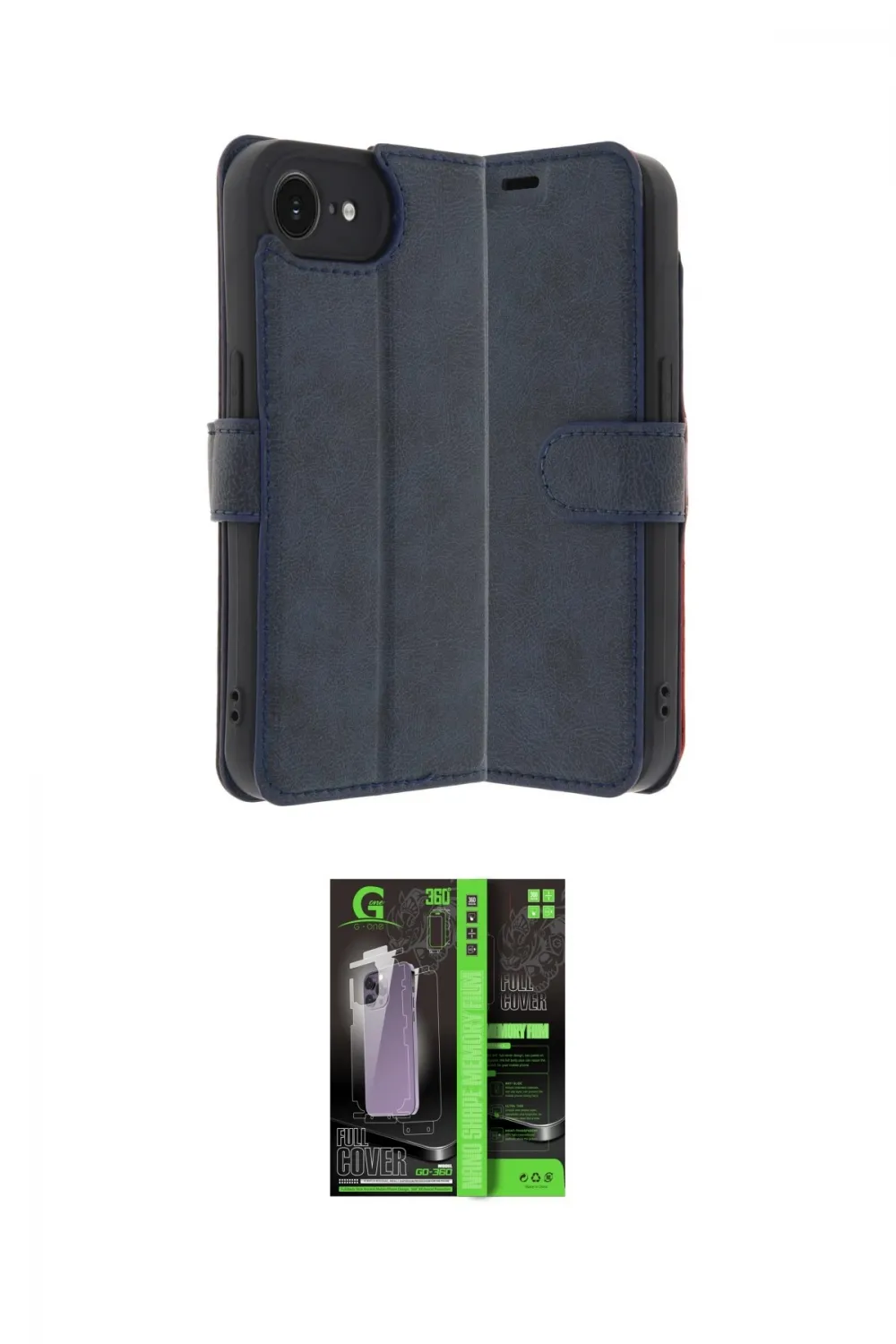 ieg™ iPhone 16E Kılıf Siluet Işık Serisi - Şeffaf 360 Full Body Arka Koruyucu