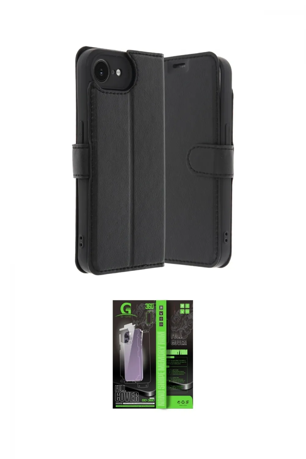 ieg™ iPhone 16E Kılıf Siluet Işık Serisi - Şeffaf 360 Full Body Arka Koruyucu