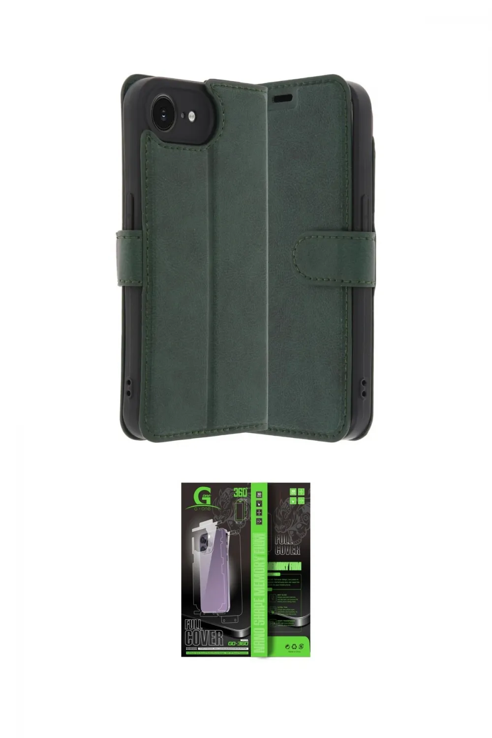 ieg™ iPhone 16E Kılıf Siluet Işık Serisi - Şeffaf 360 Full Body Arka Koruyucu