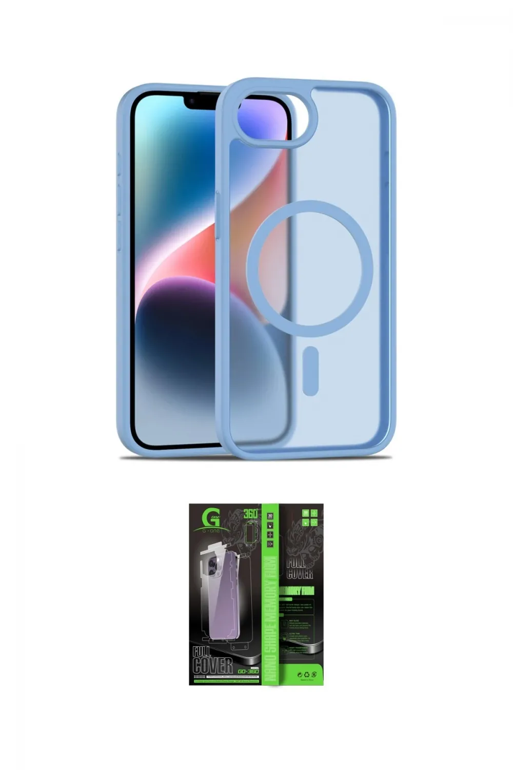 ieg™ iPhone 16E Kılıf Siluet Minimal Prime - Şeffaf 360 Full Body Arka Koruyucu