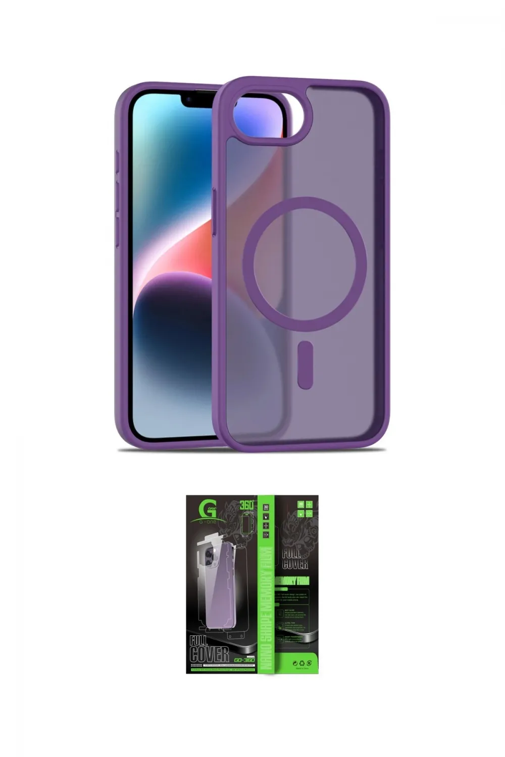 ieg™ iPhone 16E Kılıf Siluet Minimal Prime - Şeffaf 360 Full Body Arka Koruyucu