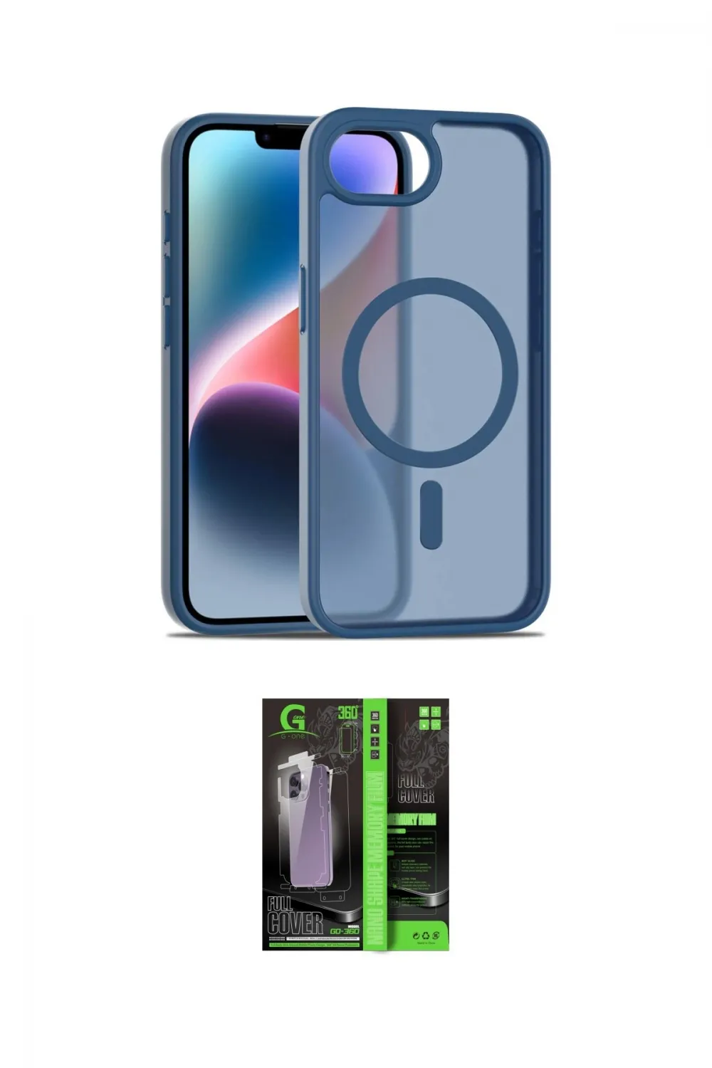 ieg™ iPhone 16E Kılıf Siluet Minimal Prime - Şeffaf 360 Full Body Arka Koruyucu