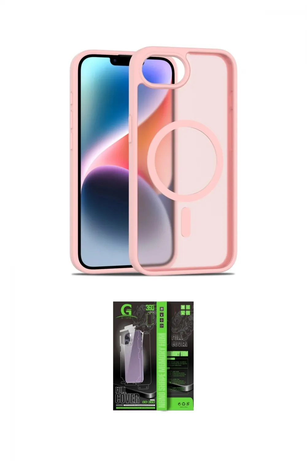 ieg™ iPhone 16E Kılıf Siluet Minimal Prime - Şeffaf 360 Full Body Arka Koruyucu