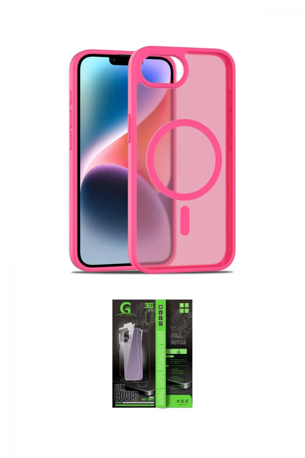 ieg™ iPhone 16E Kılıf Siluet Minimal Prime - Şeffaf 360 Full Body Arka Koruyucu