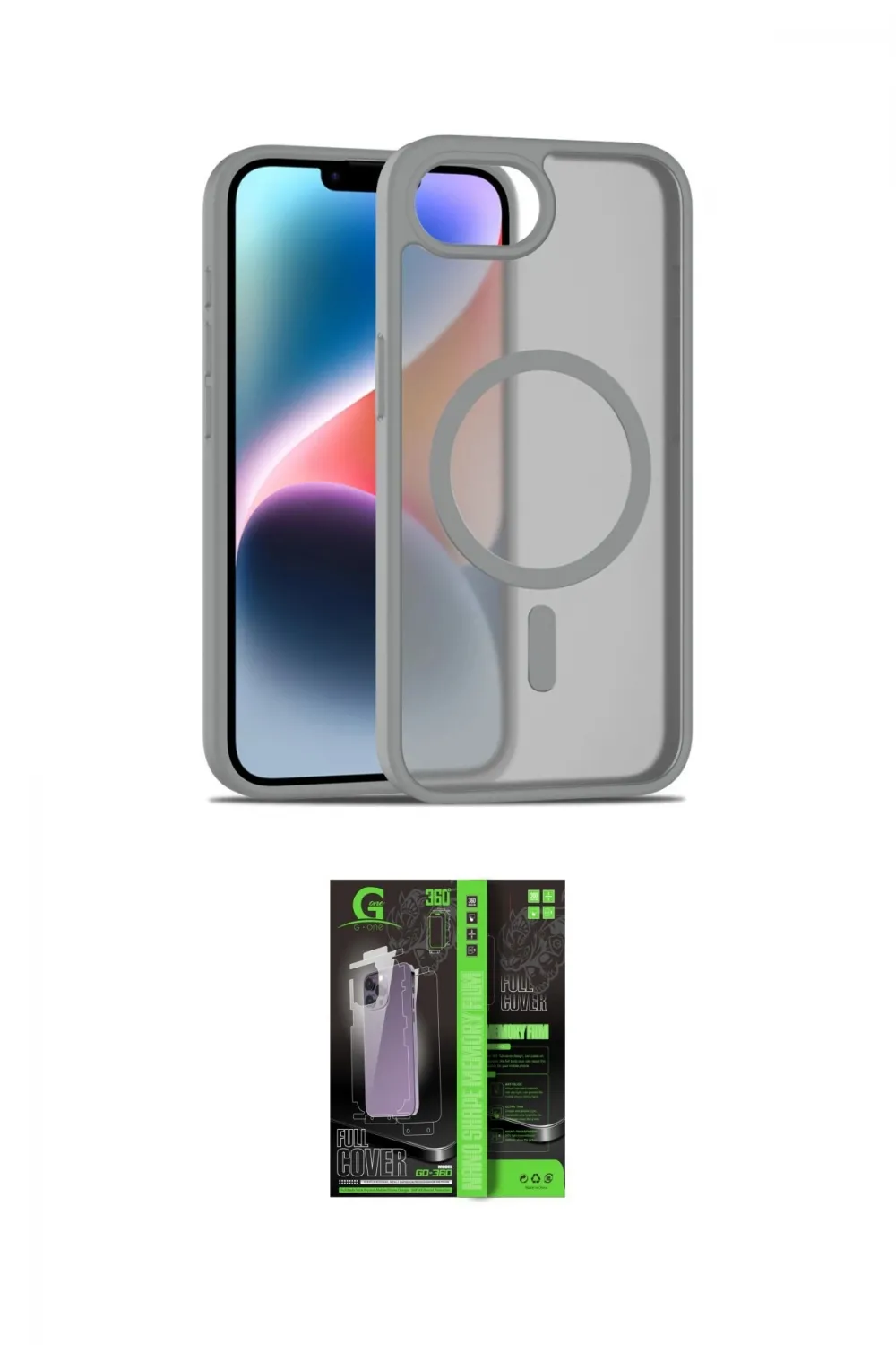 ieg™ iPhone 16E Kılıf Siluet Minimal Prime - Şeffaf 360 Full Body Arka Koruyucu