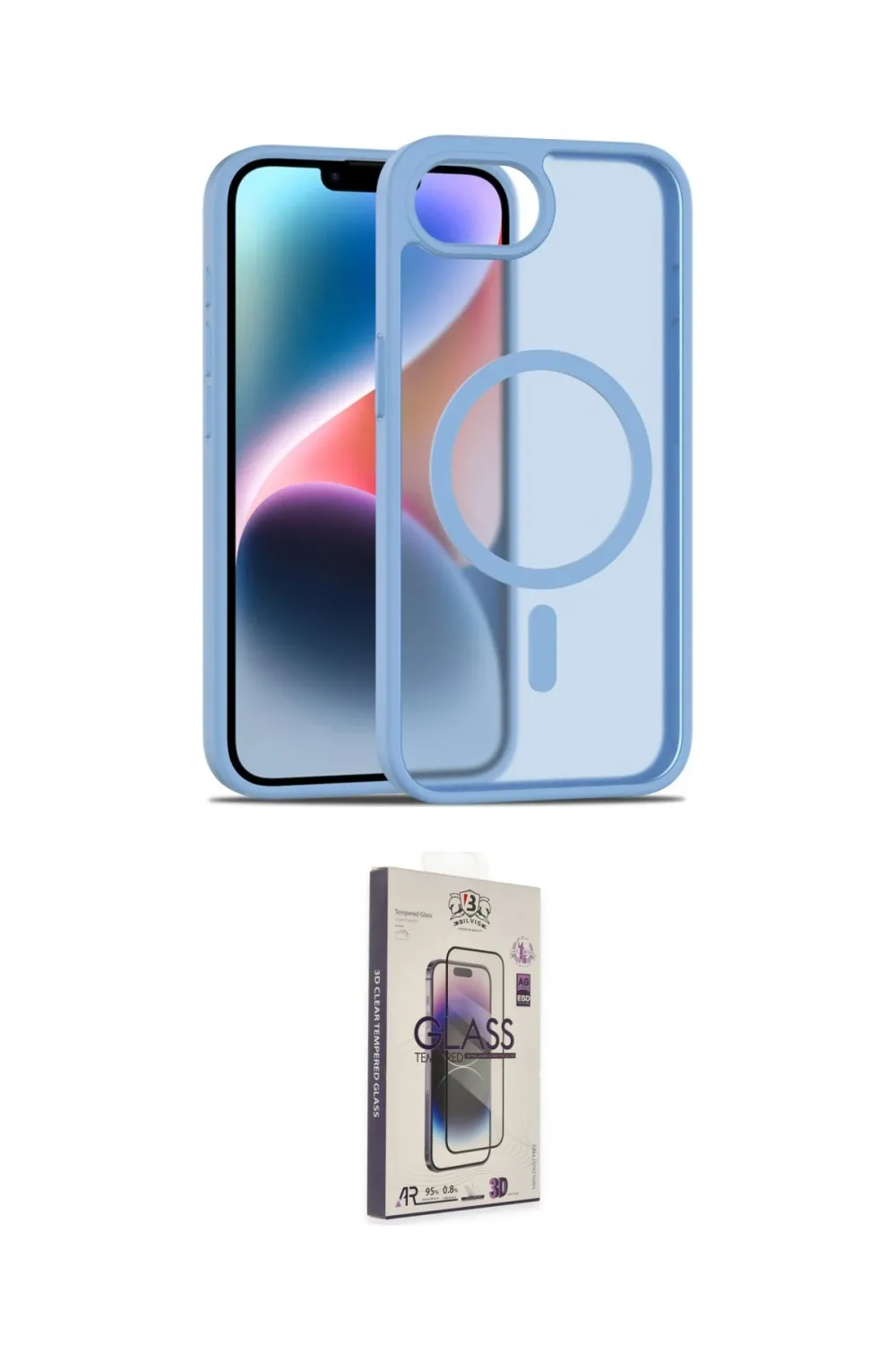 ieg™ iPhone 16E Kılıf Siluet Minimal Prime - Siyah Bilvis 3D Cam Ekran Koruyucu