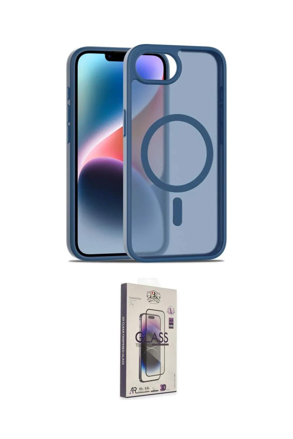 ieg™ iPhone 16E Kılıf Siluet Minimal Prime - Siyah Bilvis 3D Cam Ekran Koruyucu