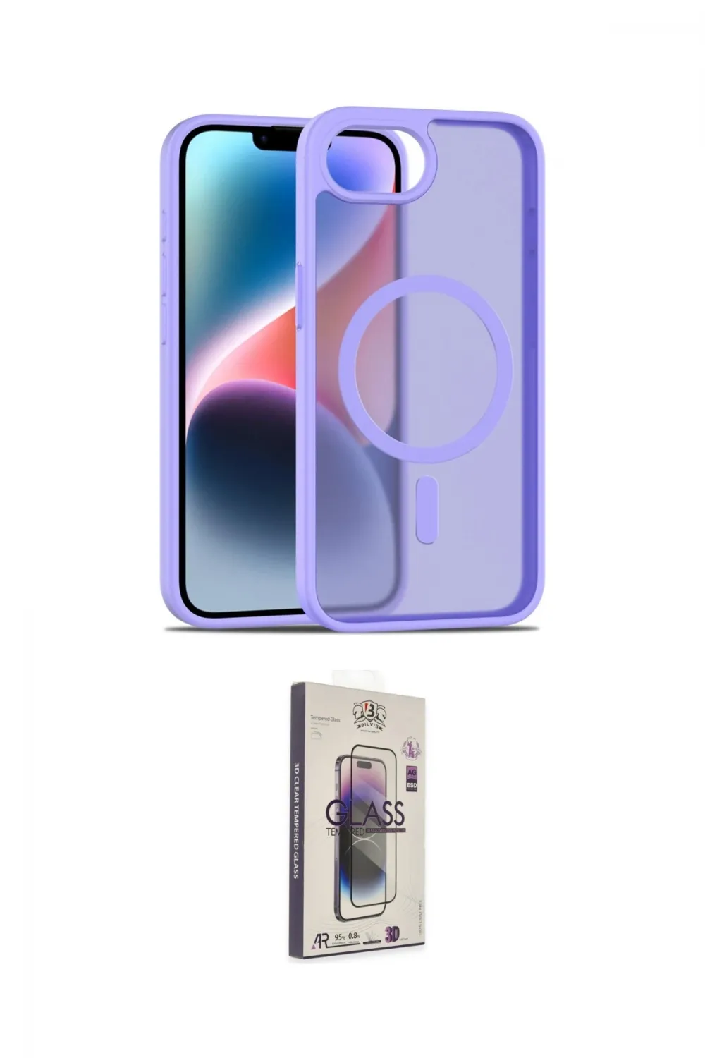 ieg™ iPhone 16E Kılıf Siluet Minimal Prime - Siyah Bilvis 3D Cam Ekran Koruyucu
