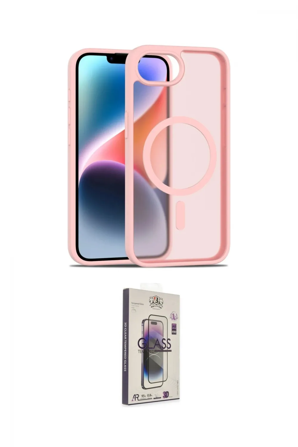 ieg™ iPhone 16E Kılıf Siluet Minimal Prime - Siyah Bilvis 3D Cam Ekran Koruyucu