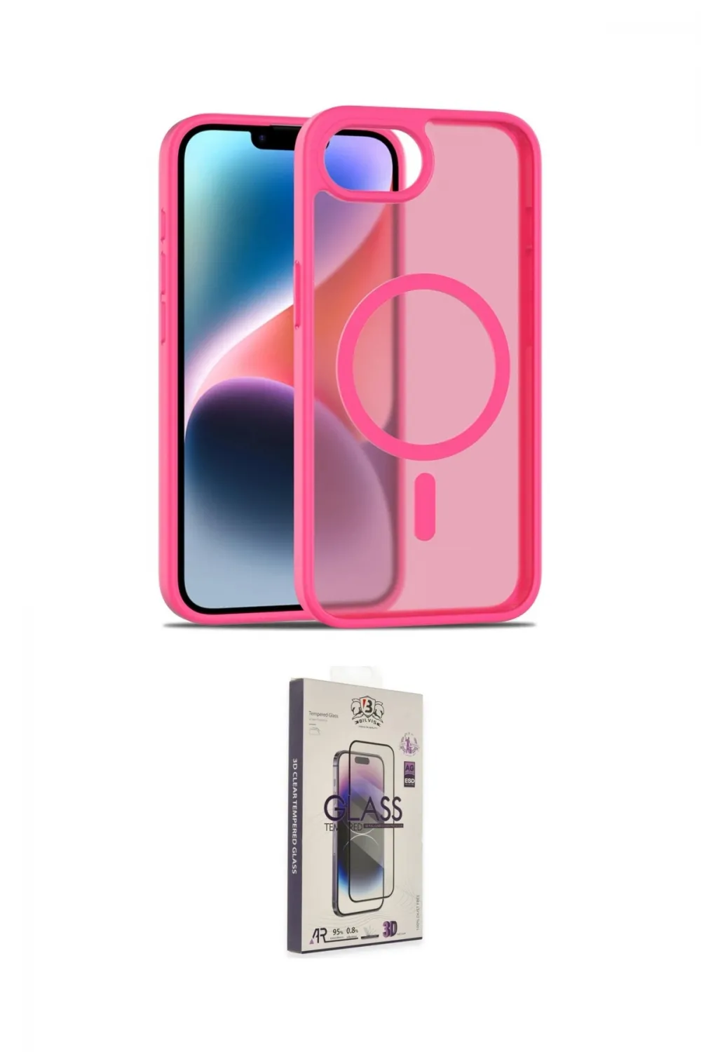 ieg™ iPhone 16E Kılıf Siluet Minimal Prime - Siyah Bilvis 3D Cam Ekran Koruyucu