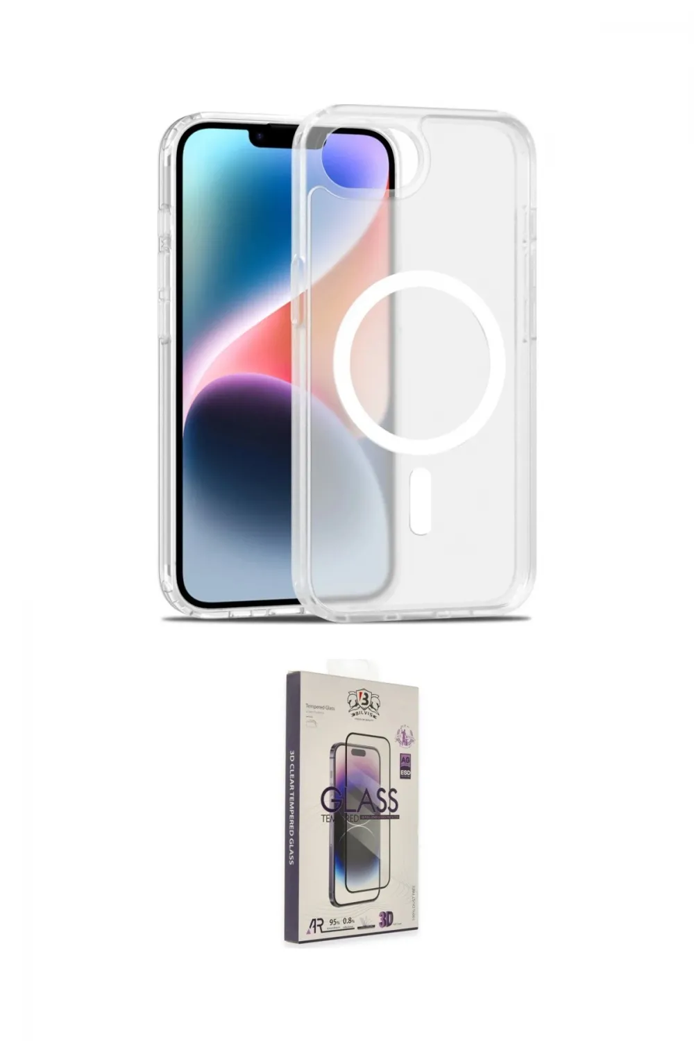 ieg™ iPhone 16E Kılıf Siluet Minimal Prime - Siyah Bilvis 3D Cam Ekran Koruyucu