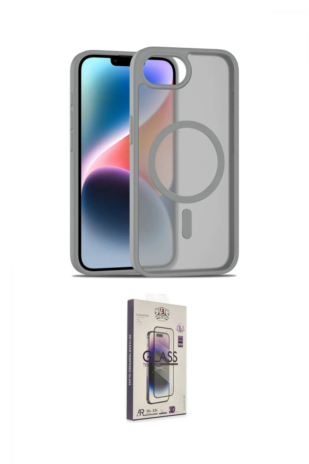 ieg™ iPhone 16E Kılıf Siluet Minimal Prime - Siyah Bilvis 3D Cam Ekran Koruyucu