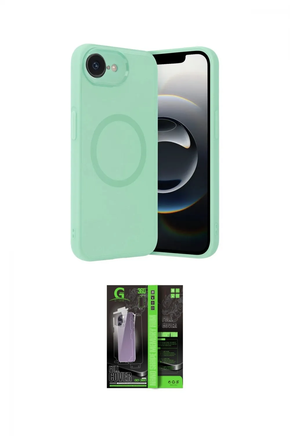 ieg™ iPhone 16E Kılıf Ufuk Serisi - Şeffaf 360 Full Body Arka Koruyucu