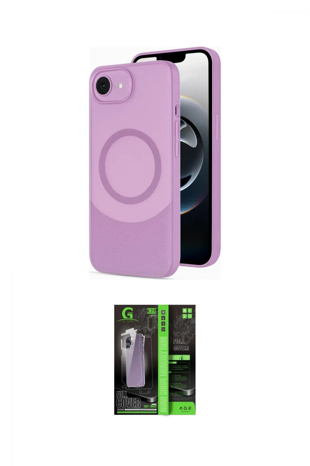 ieg™ iPhone 16E Kılıf Ufuk Serisi - Şeffaf 360 Full Body Arka Koruyucu