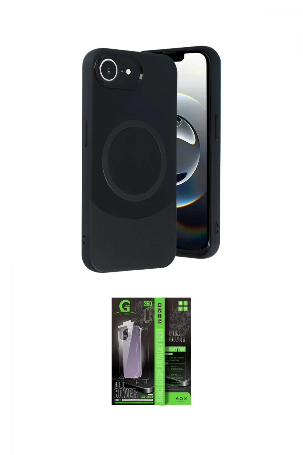 ieg™ iPhone 16E Kılıf Ufuk Serisi - Şeffaf 360 Full Body Arka Koruyucu