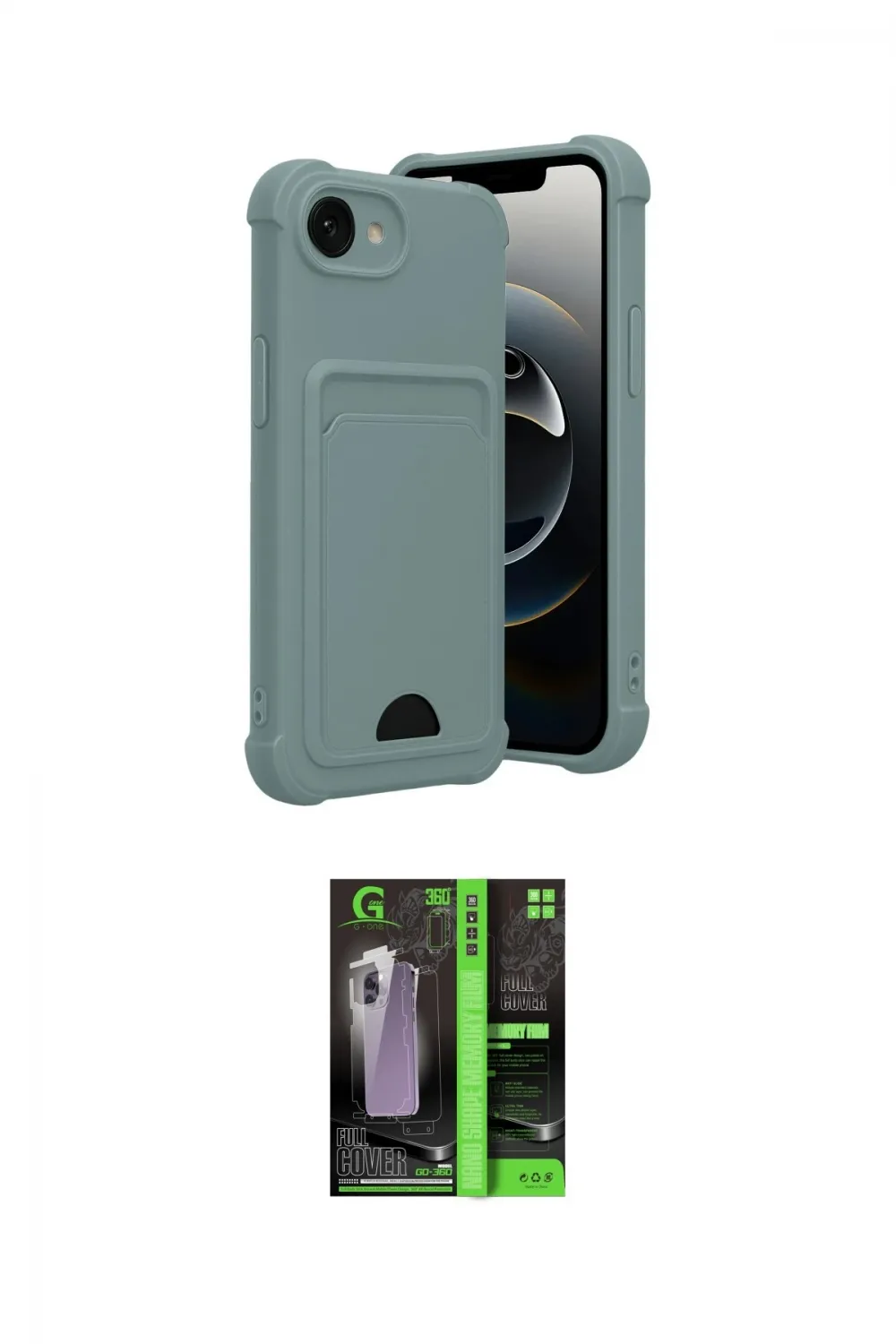 ieg™ iPhone 16E Kılıf Vadi Çizgi Prime - Şeffaf 360 Full Body Arka Koruyucu