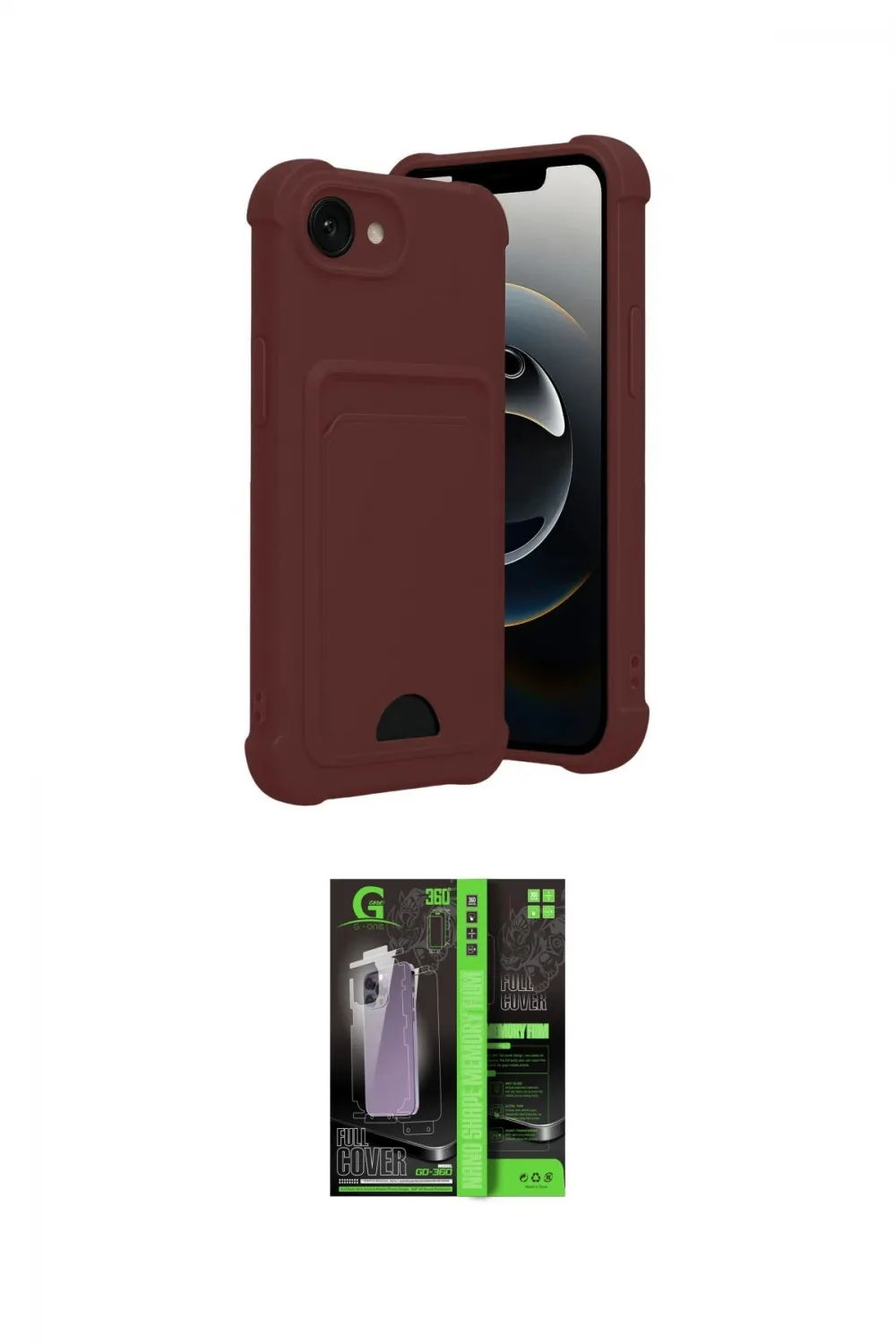 ieg™ iPhone 16E Kılıf Vadi Çizgi Prime - Şeffaf 360 Full Body Arka Koruyucu