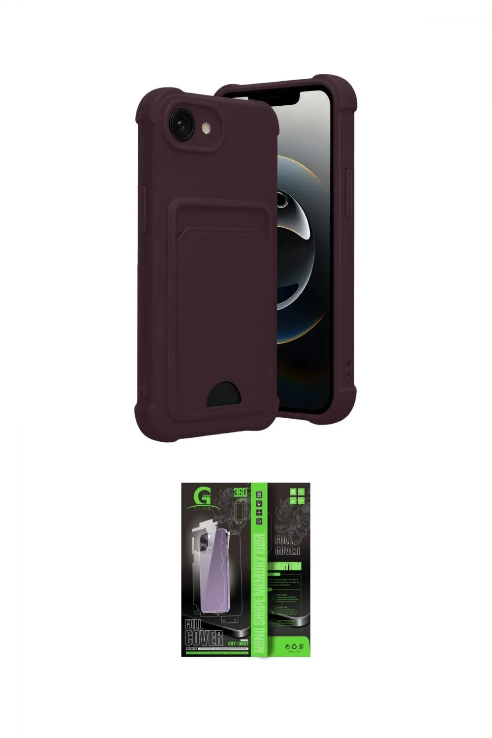 ieg™ iPhone 16E Kılıf Vadi Çizgi Prime - Şeffaf 360 Full Body Arka Koruyucu